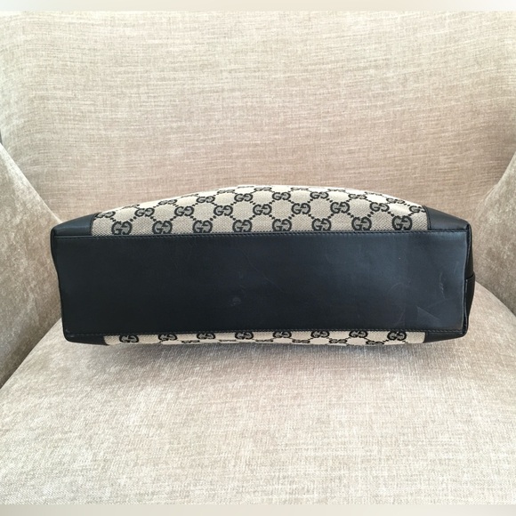 Authentic Gucci black grey monogram canvas tote bag - Picture 11 of 16